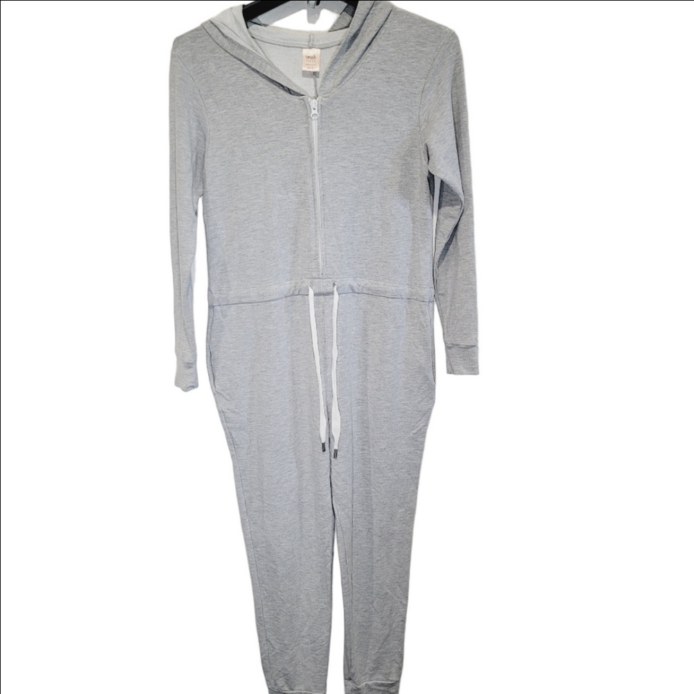 Smash + Tess Gray Hooded Jumpsuit
